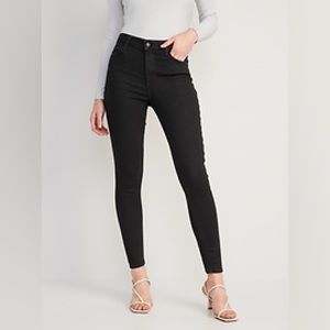 High-Waisted Wow Black Super-Skinny Jeans